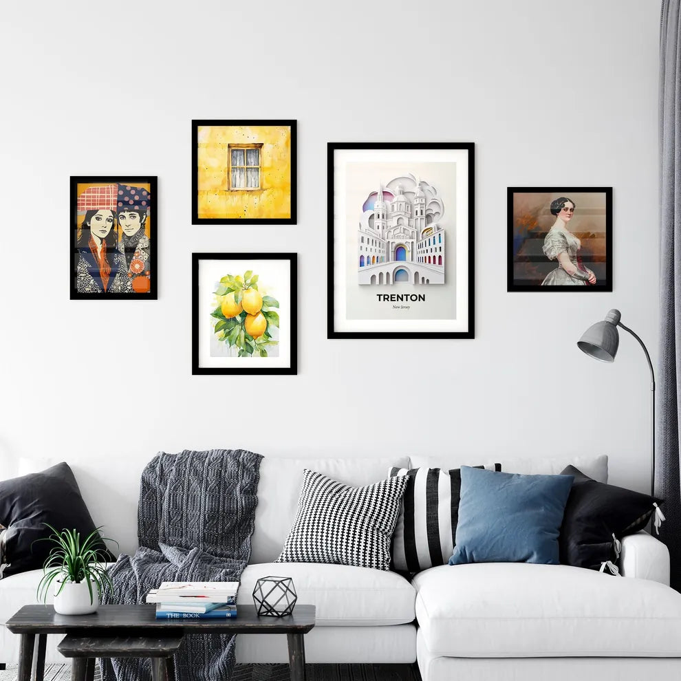 Vivid Trenton, New Jersey, Premium Framed Prints