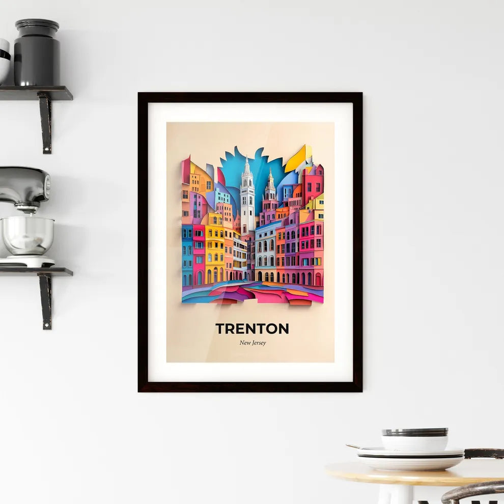 Vivid Trenton, New Jersey, Framed Wall Art