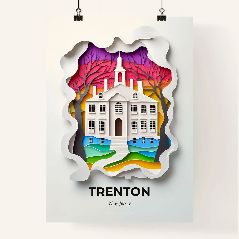 Vivid Trenton, New Jersey, Colorful Poster