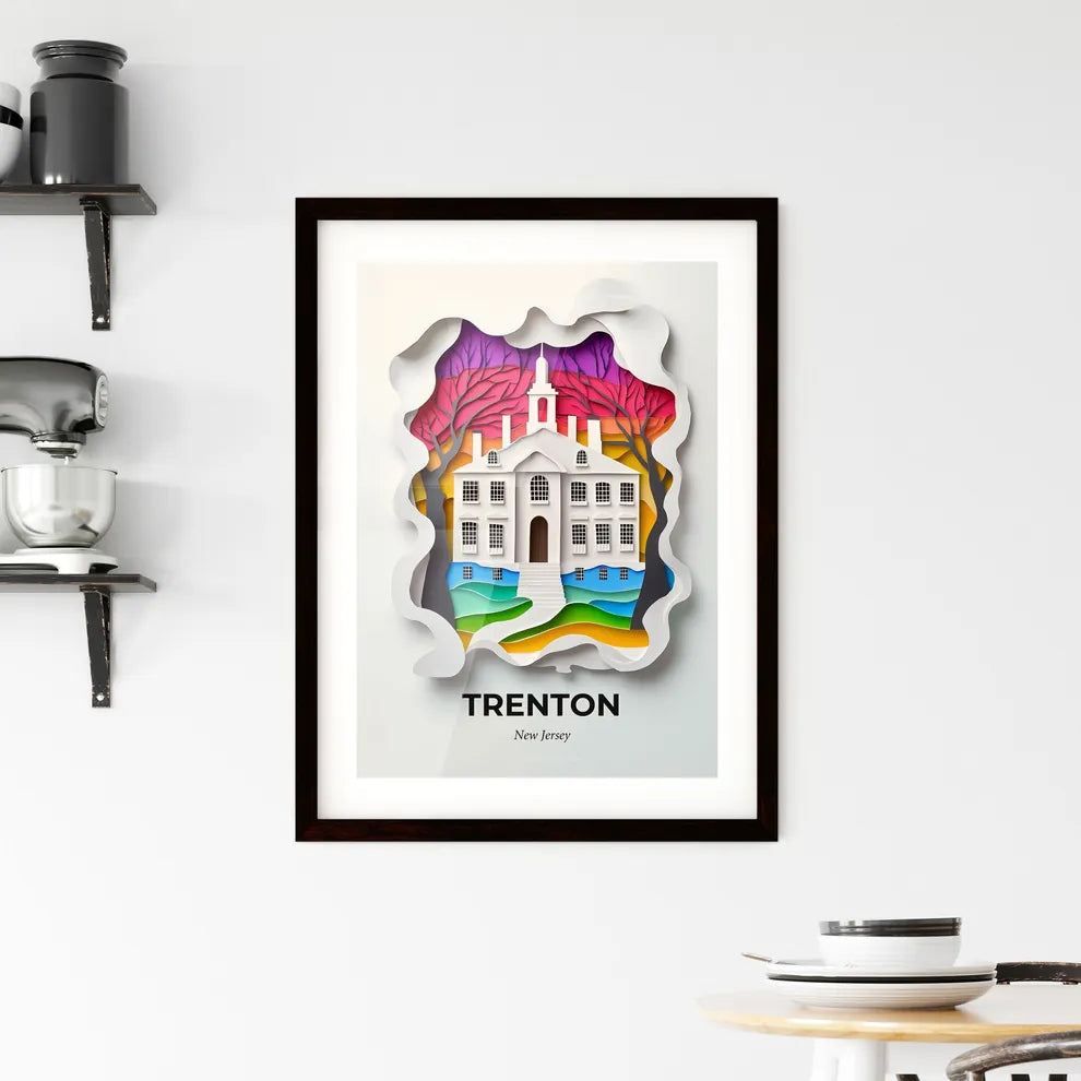 Vivid Trenton, New Jersey, Framed Wall Art