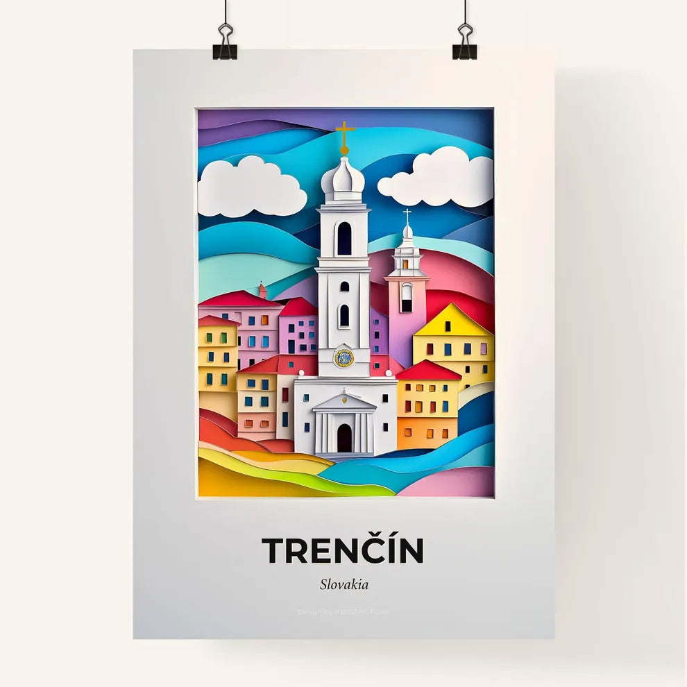 Vivid Trenčín, Slovakia, Colorful Poster