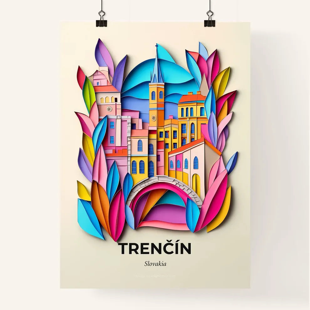 Vivid Trenčín, Slovakia, Colorful Poster