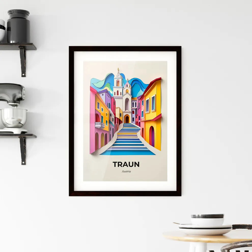 Vivid Traun, Austria, Framed Wall Art