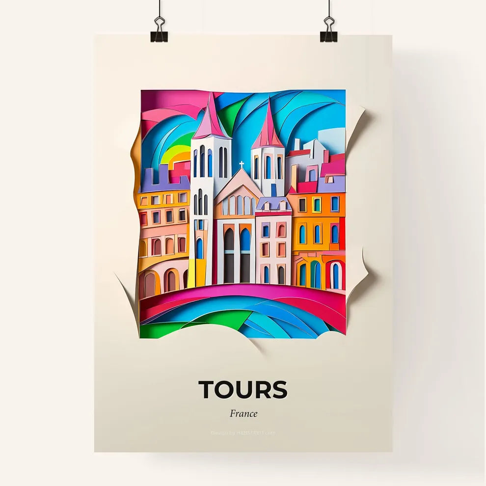 Vivid Tours, France, Colorful Poster