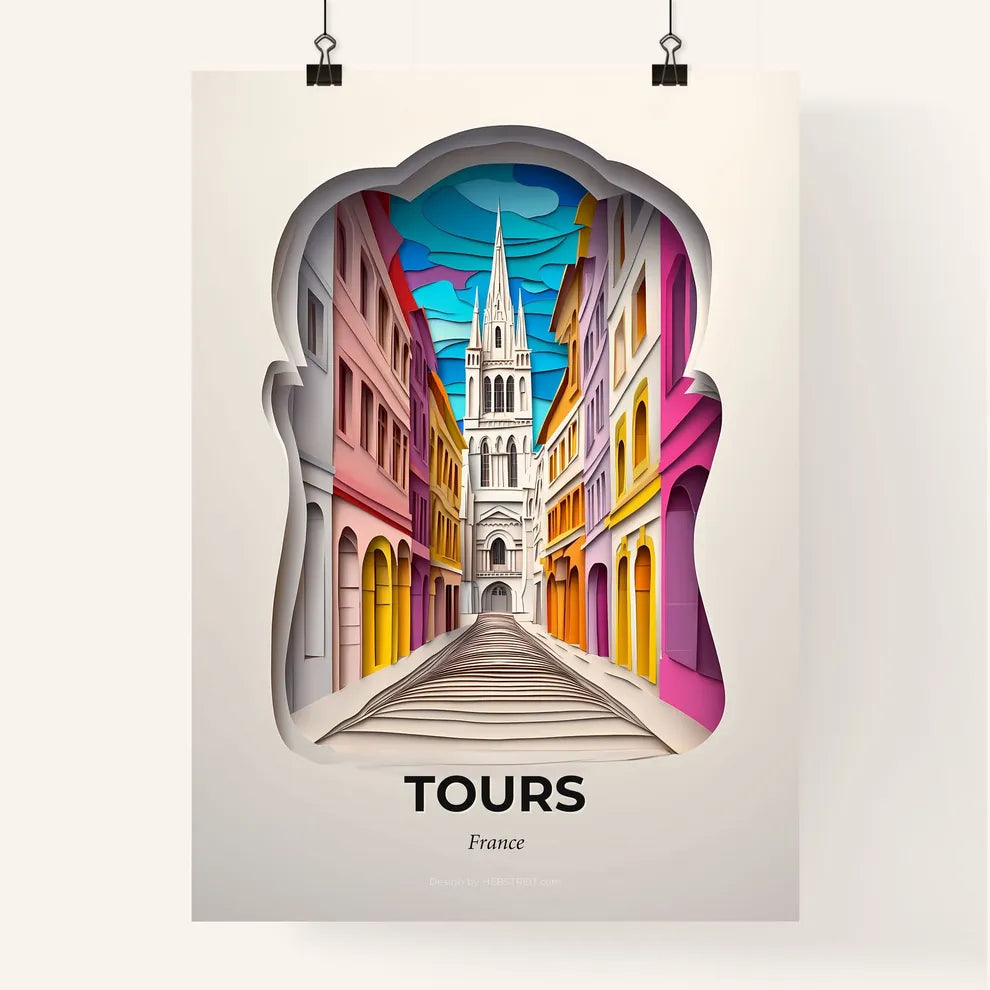 Vivid Tours, France, Colorful Poster