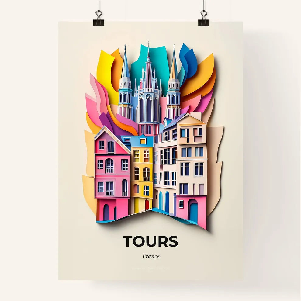 Vivid Tours, France, Colorful Poster
