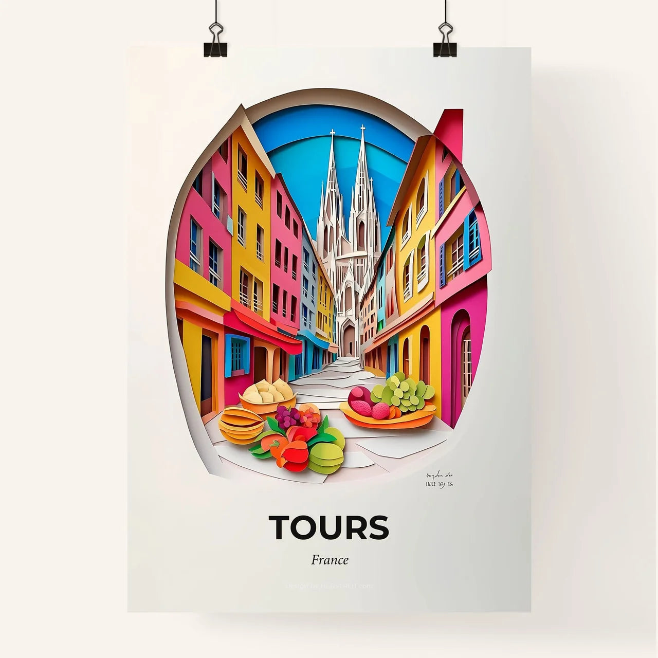 Vivid Tours, France, Colorful Poster