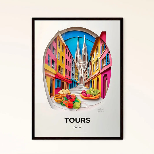 Vivid Tours, France, Papercut Print