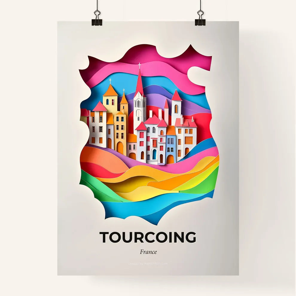 Vivid Tourcoing, France, Colorful Poster