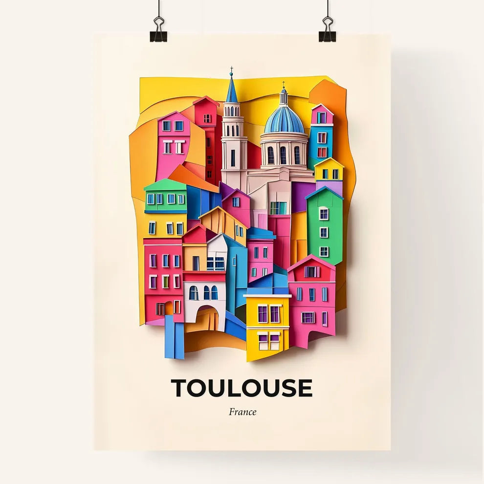 Vivid Toulouse, France, Colorful Poster