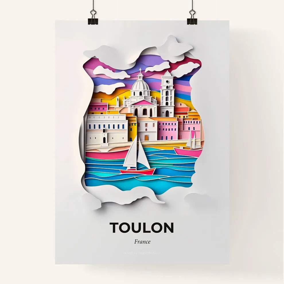 Vivid Toulon, France, Colorful Poster