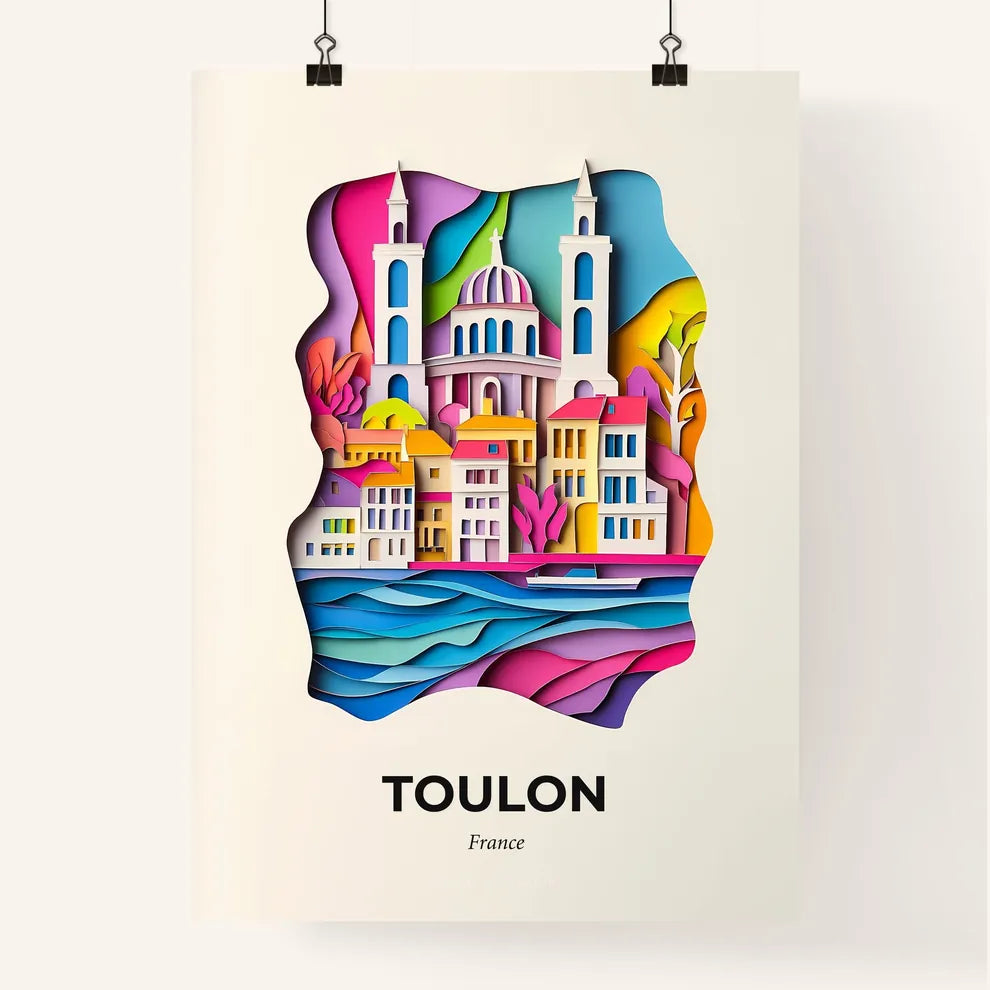 Vivid Toulon, France, Colorful Poster