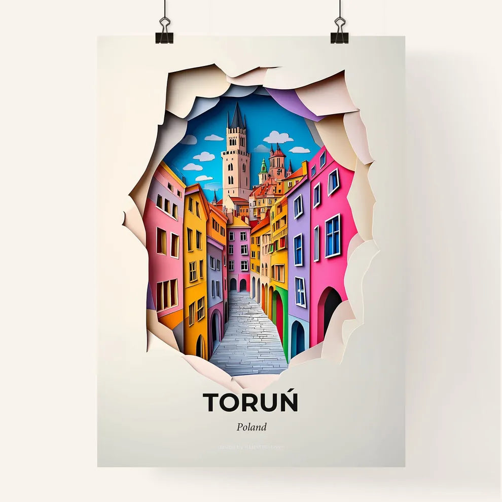 Vivid Toruń, Poland, Colorful Poster