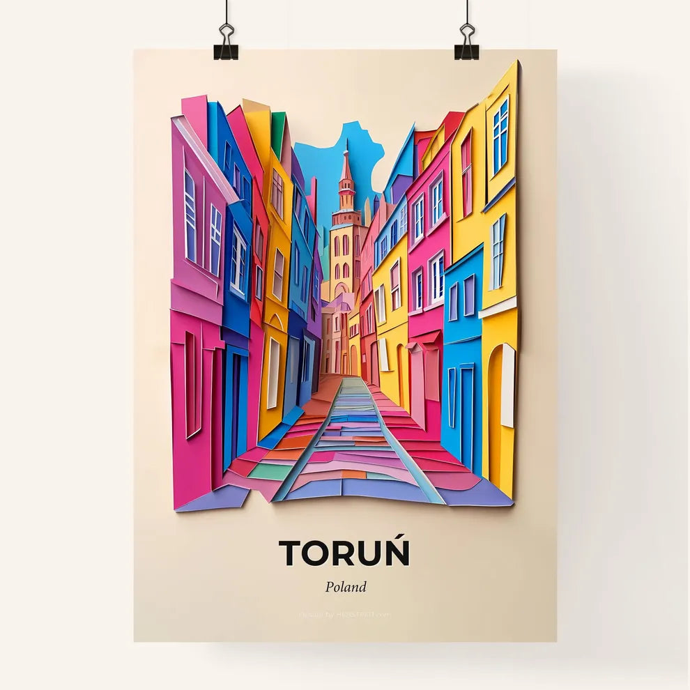 Vivid Toruń, Poland, Colorful Poster