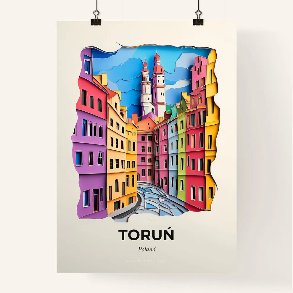 Vivid Toruń, Poland, Colorful Poster