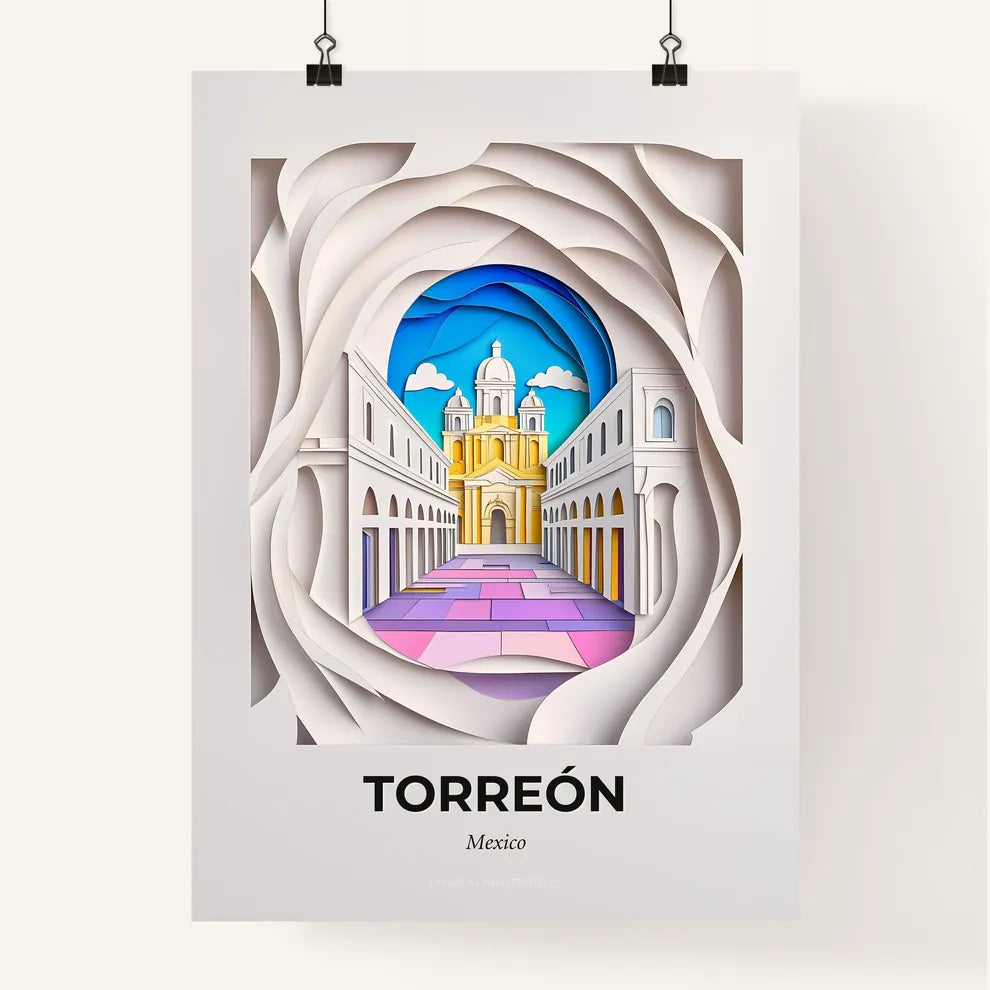 Vivid Torreón, Mexico, Colorful Poster