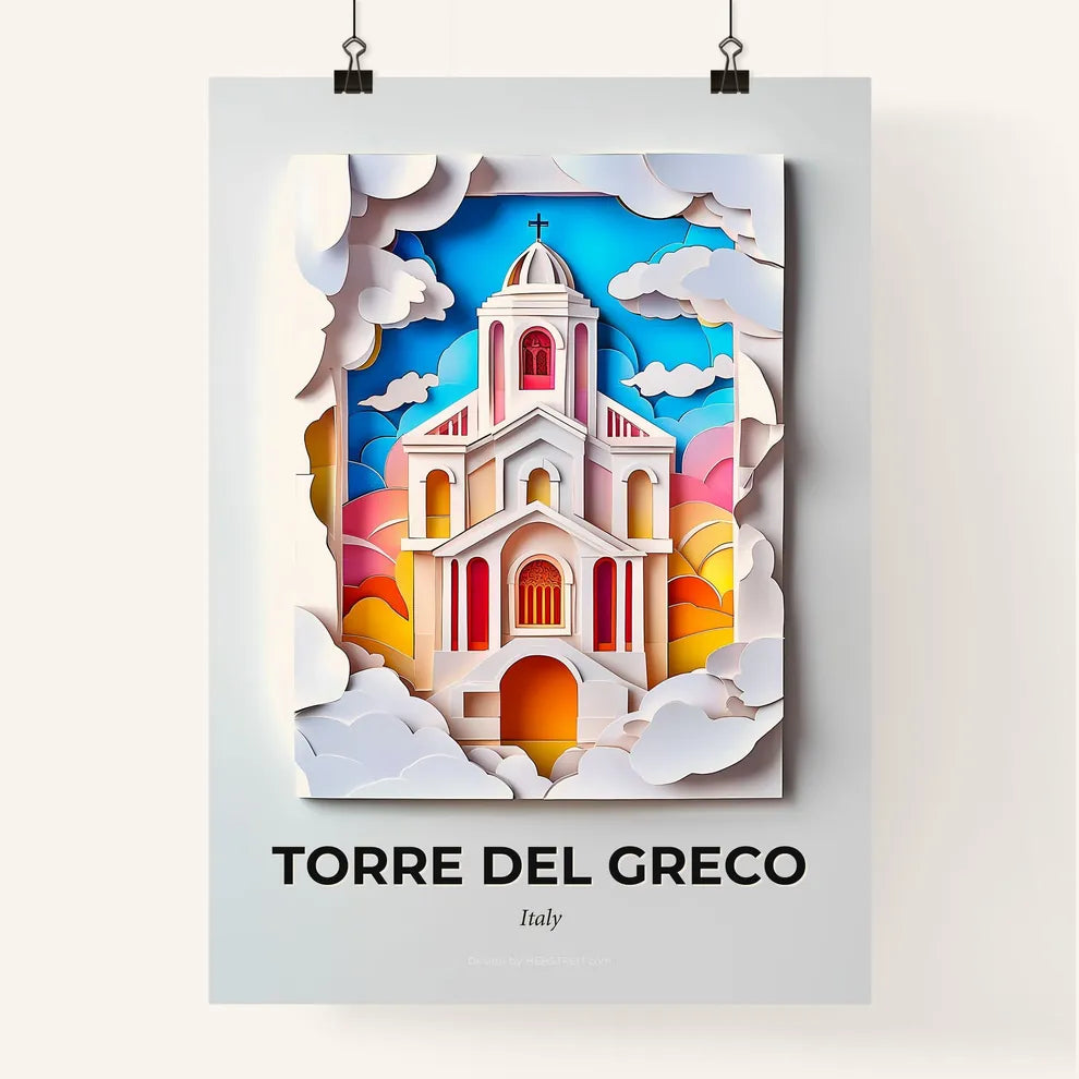 Vivid Torre del Greco, Italy, Colorful Poster