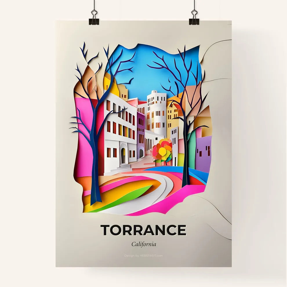 Vivid Torrance, California, Colorful Poster