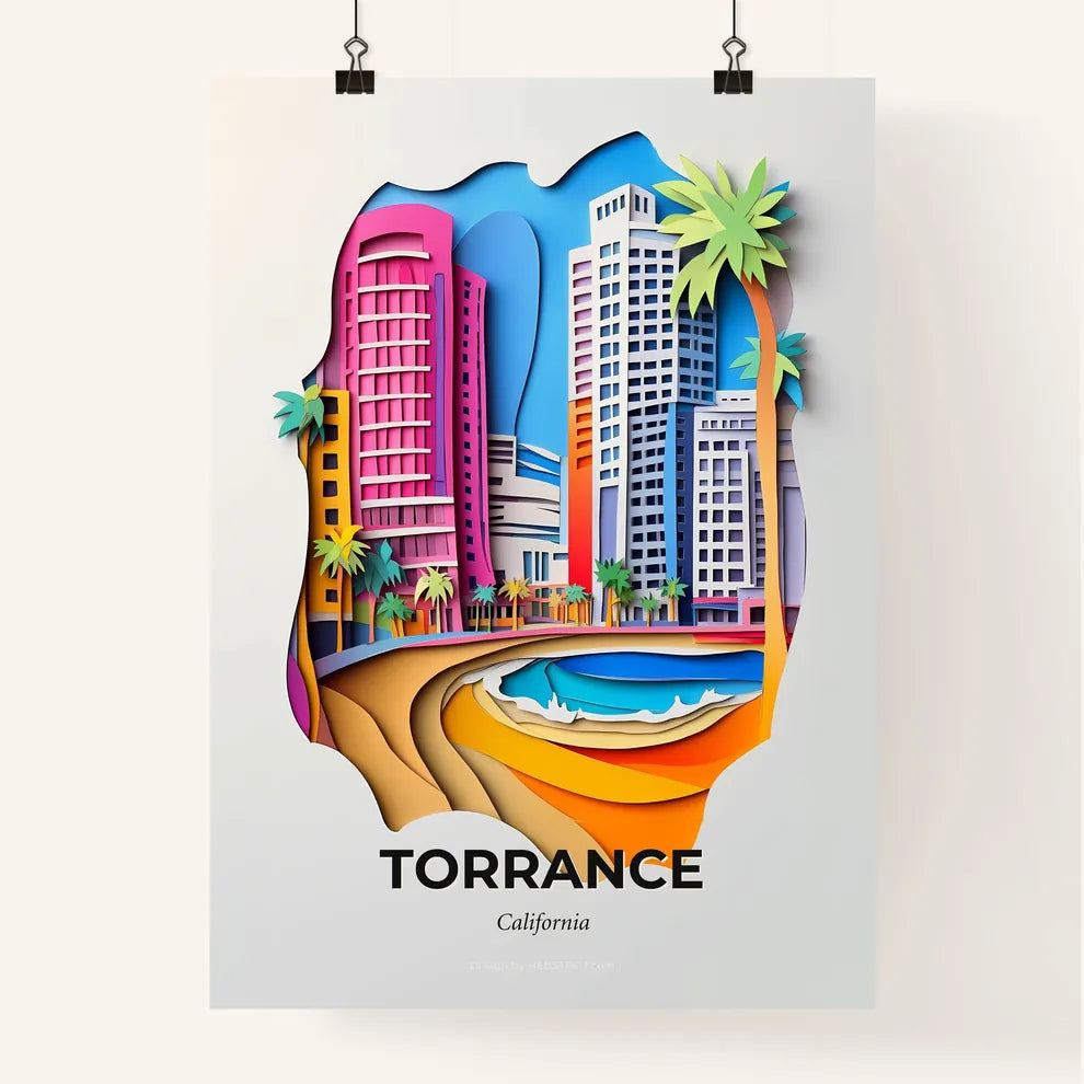 Vivid Torrance, California, Colorful Poster