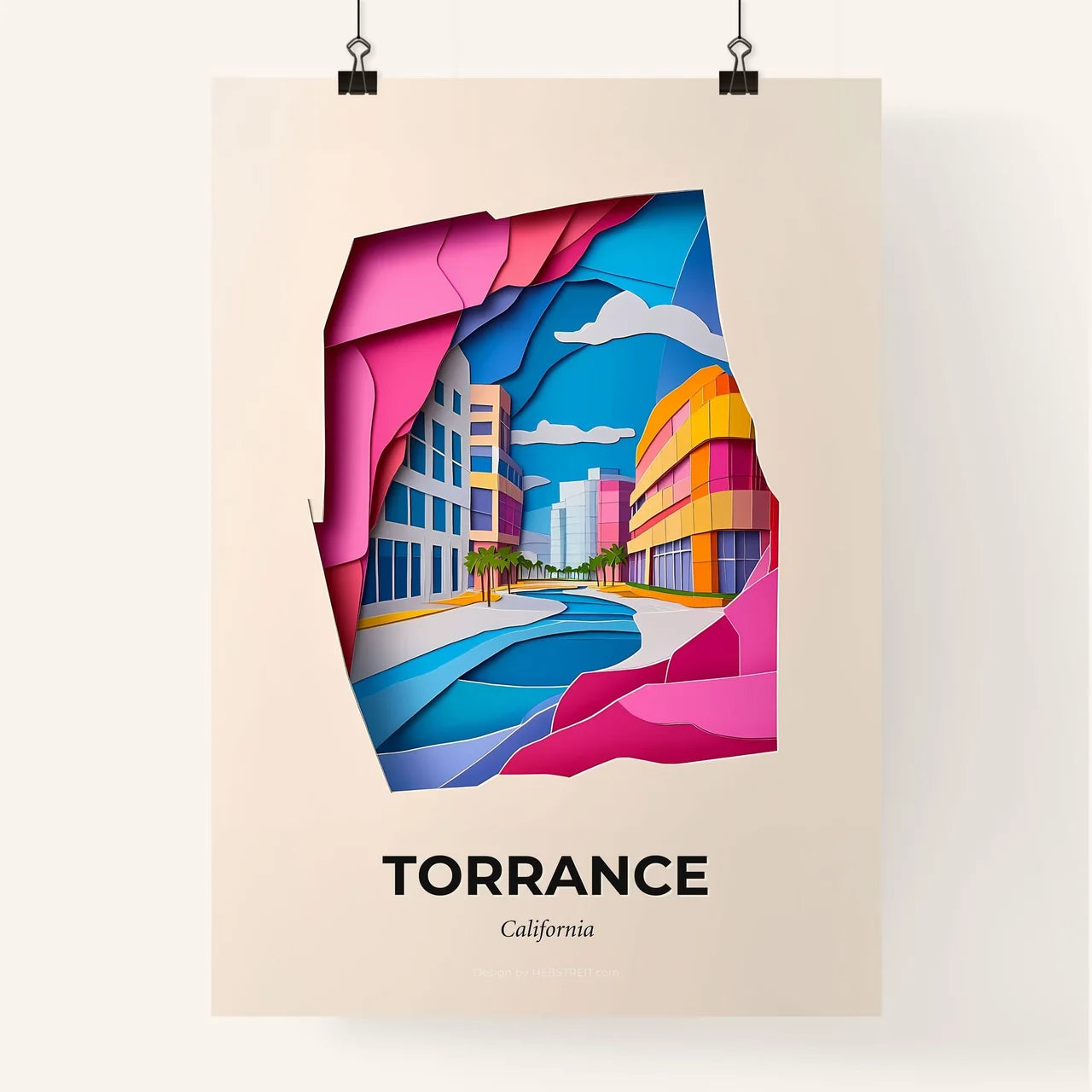 Vivid Torrance, California, Colorful Poster