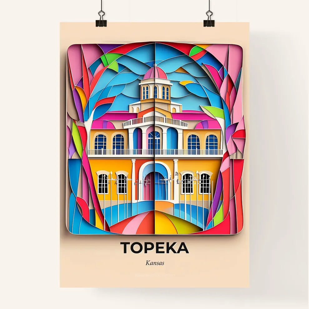 Vivid Topeka, Kansas, Colorful Poster