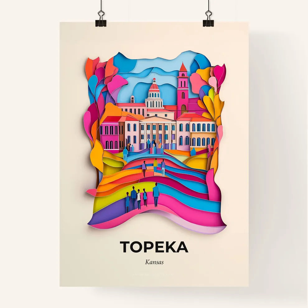 Vivid Topeka, Kansas, Colorful Poster