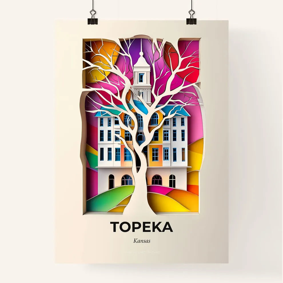 Vivid Topeka, Kansas, Colorful Poster