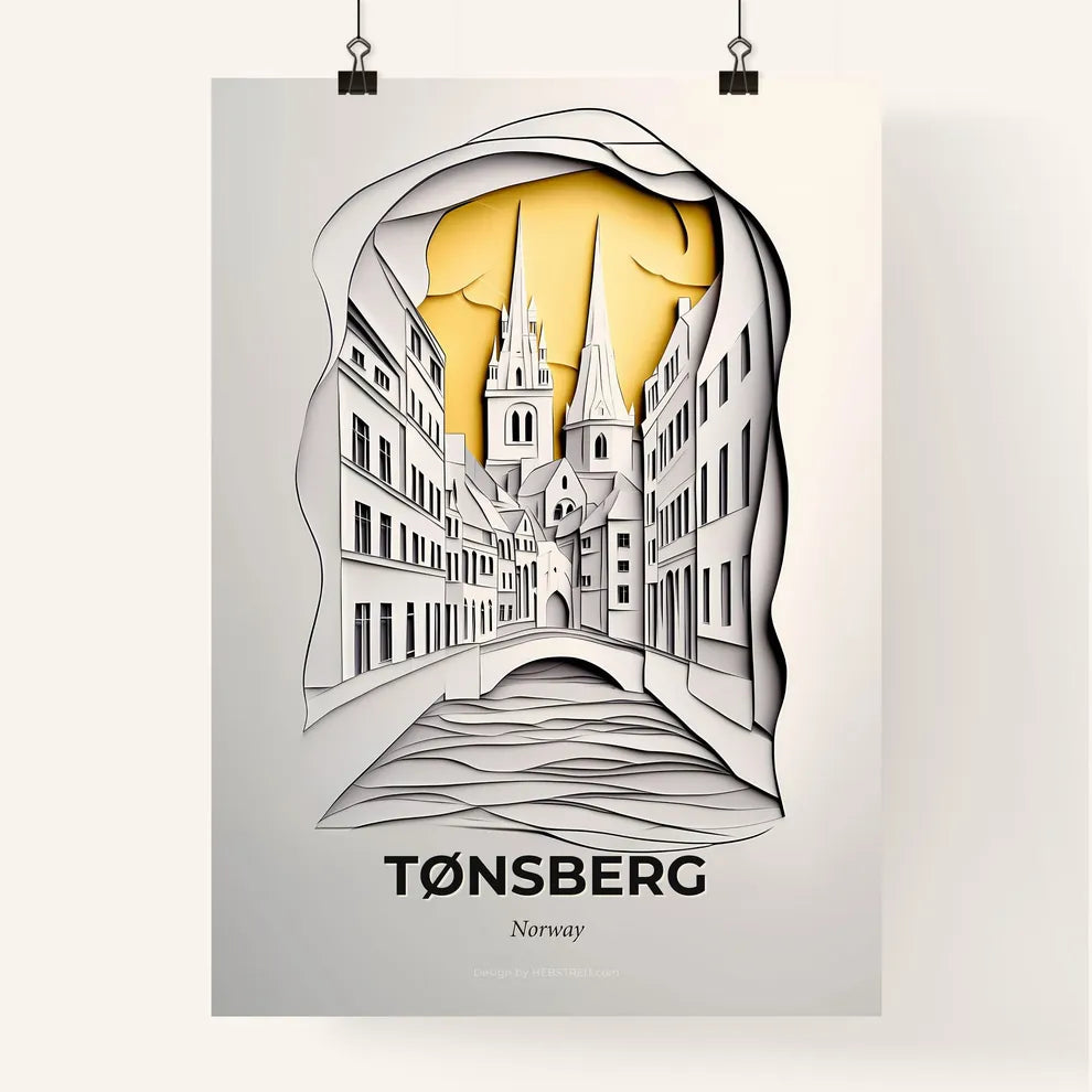 Vivid Tønsberg, Norway, Colorful Poster