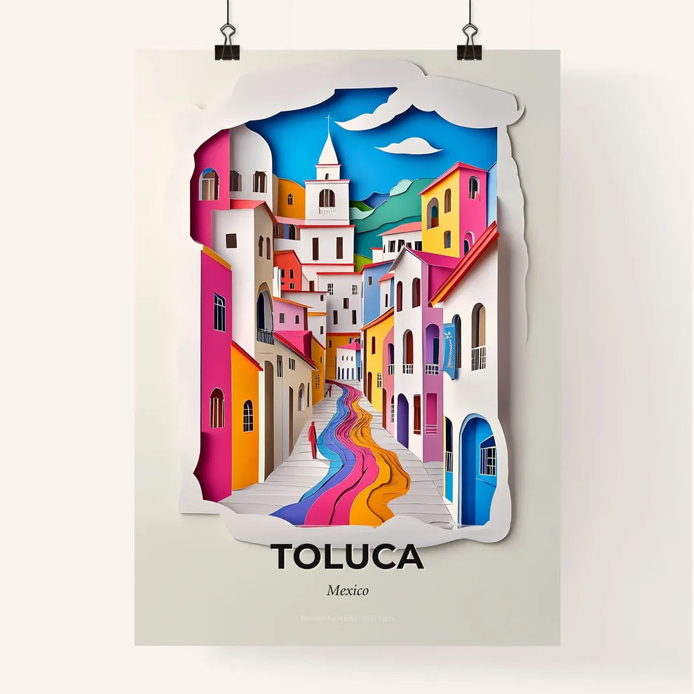 Vivid Toluca, Mexico, Colorful Poster
