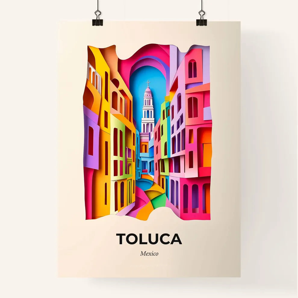 Vivid Toluca, Mexico, Colorful Poster