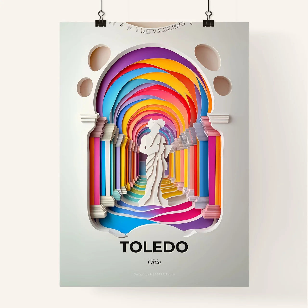 Vivid Toledo, Ohio, Colorful Poster