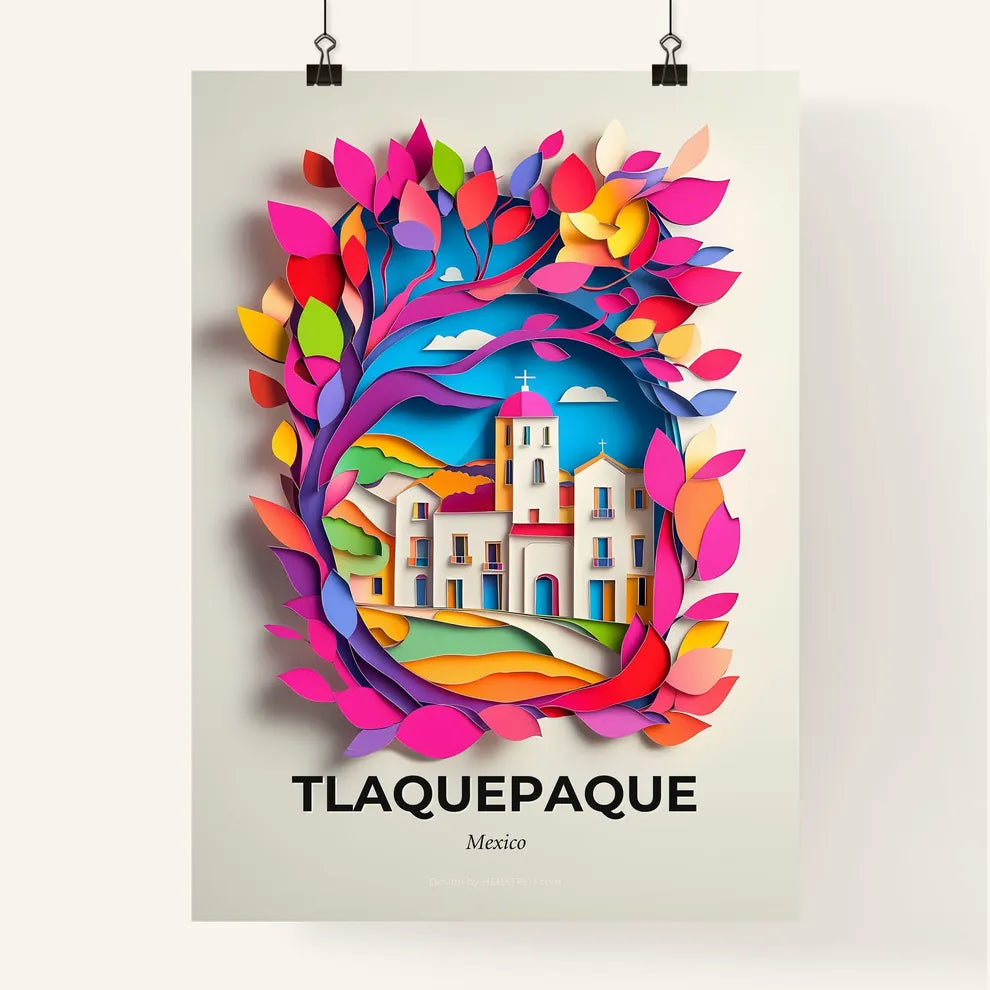 Vivid Tlaquepaque, Mexico, Colorful Poster
