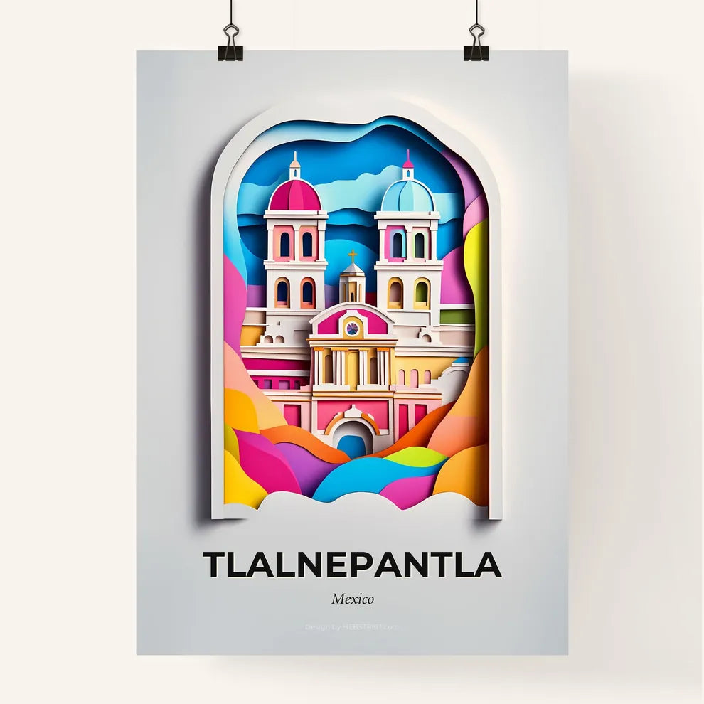 Vivid Tlalnepantla, Mexico, Colorful Poster