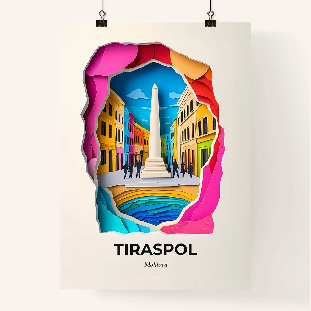 Vivid Tiraspol, Moldova, Colorful Poster