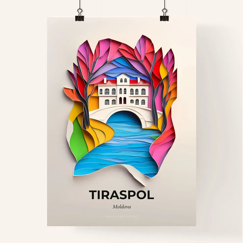 Vivid Tiraspol, Moldova, Colorful Poster