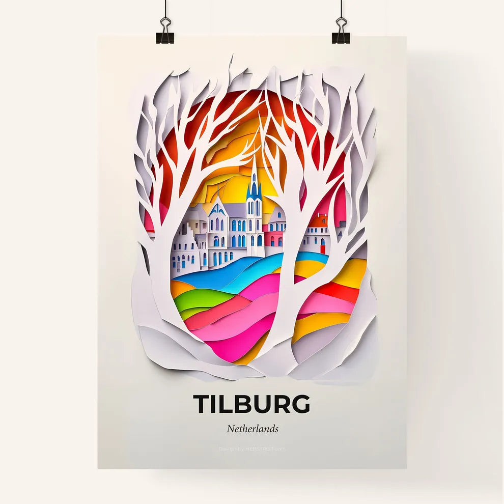 Vivid Tilburg, Netherlands, Colorful Poster