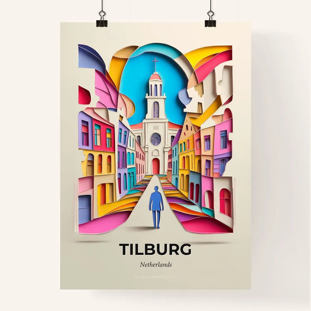 Vivid Tilburg, Netherlands, Colorful Poster