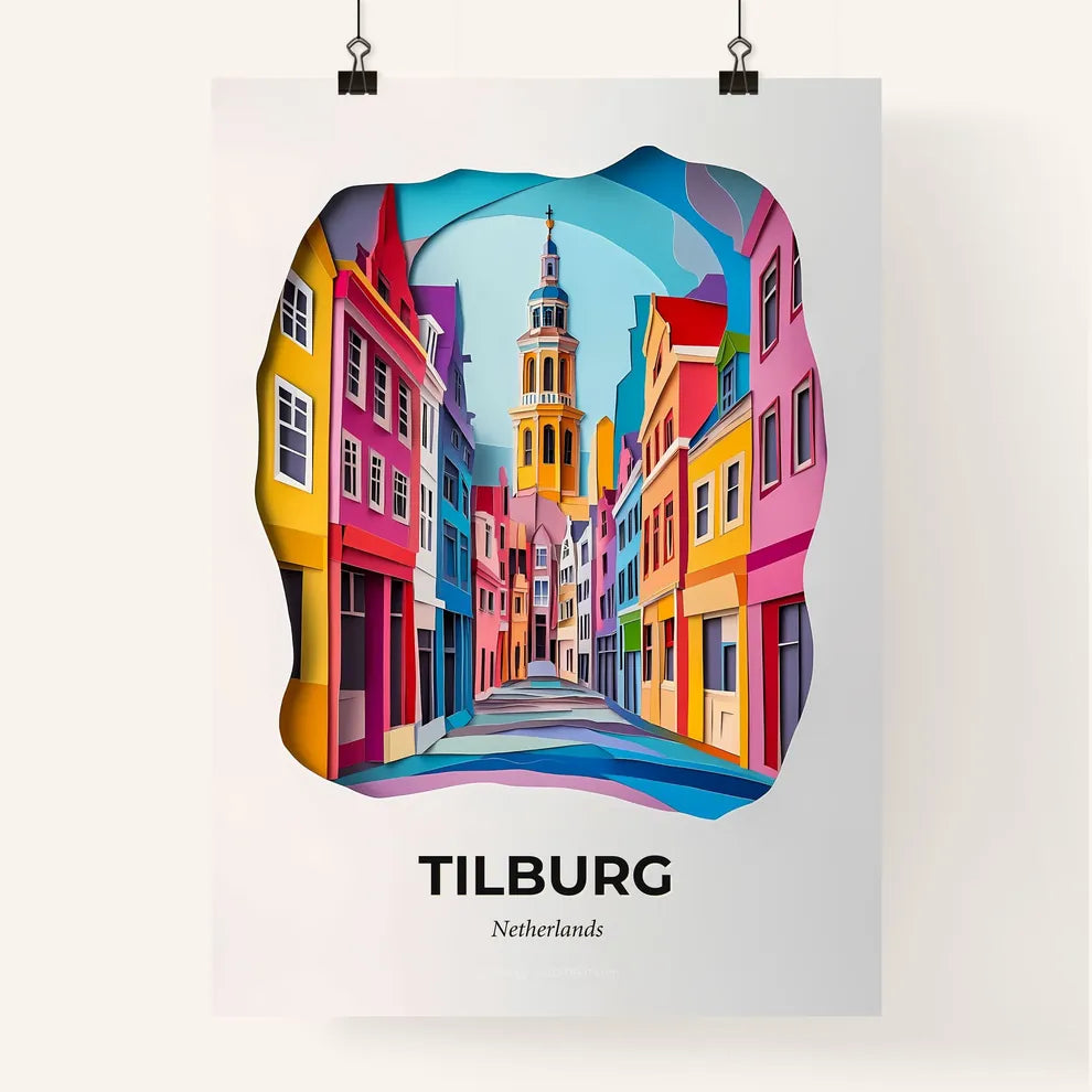 Vivid Tilburg, Netherlands, Colorful Poster
