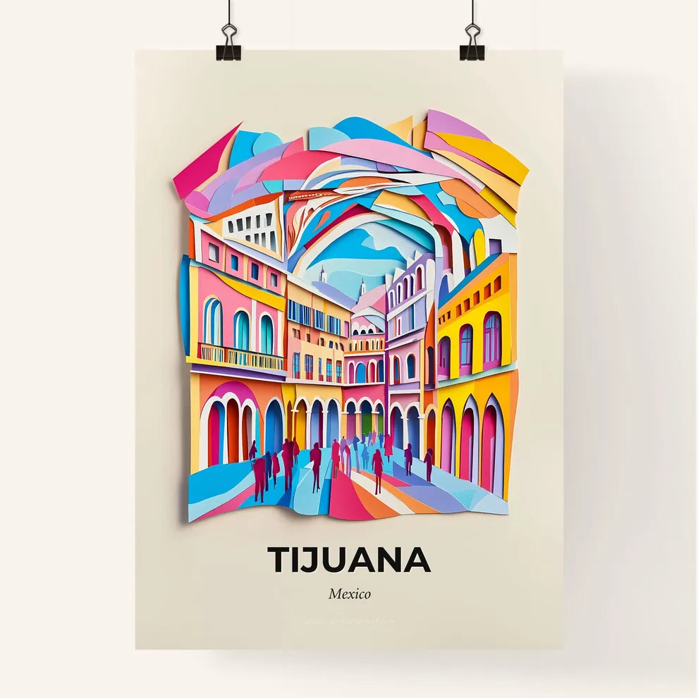 Vivid Tijuana, Mexico, Colorful Poster