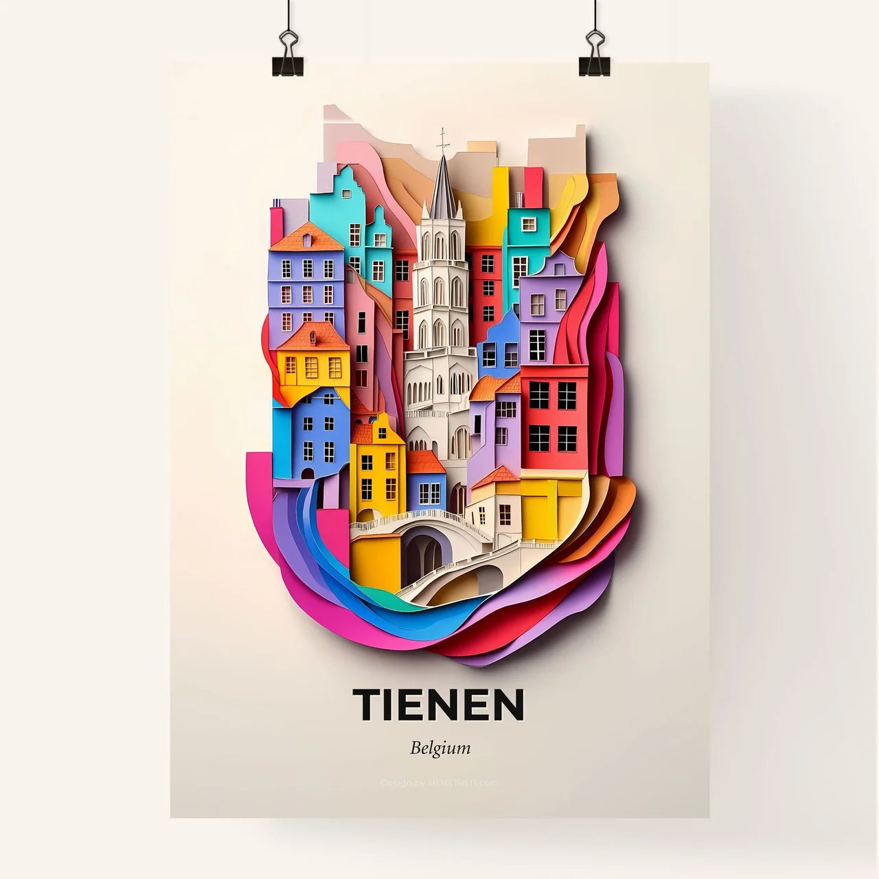 Vivid Tienen , Belgium, Colorful Poster