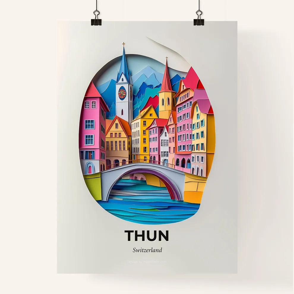Vivid Thun, Switzerland, Colorful Poster