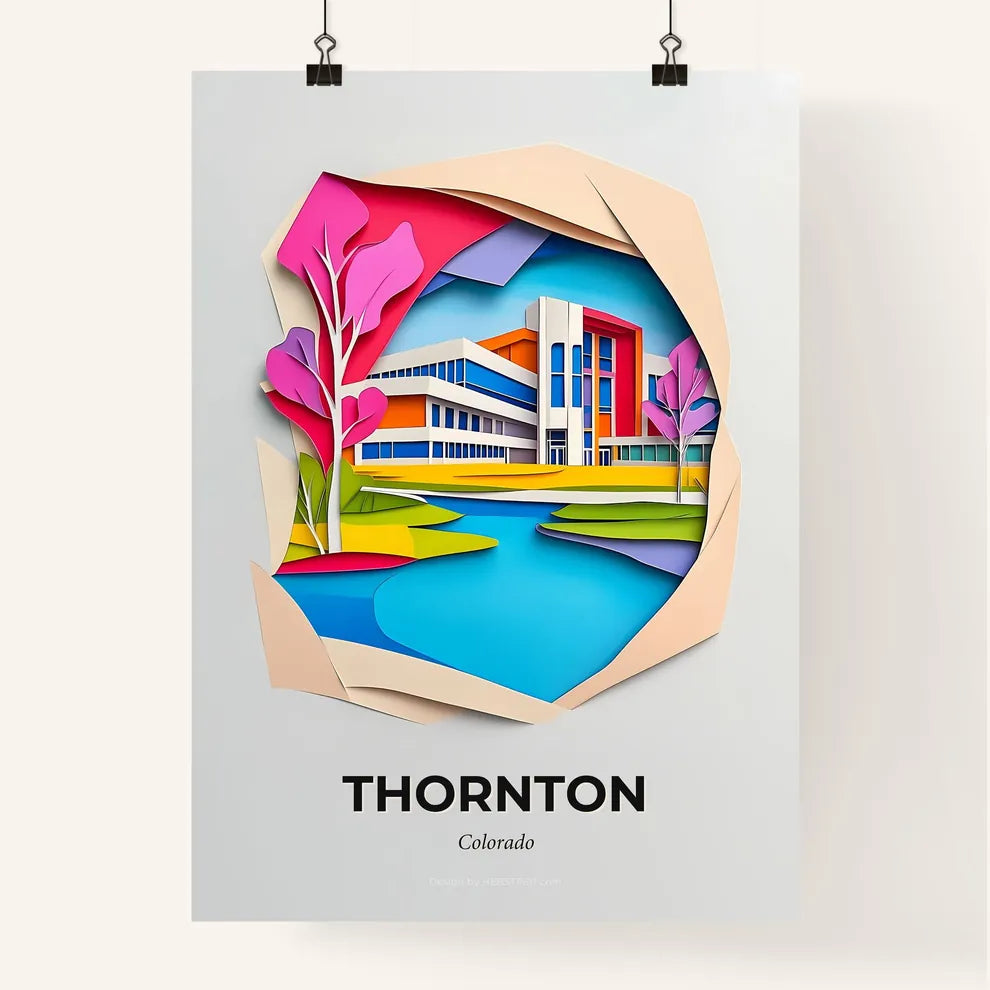 Vivid Thornton, Colorado, Colorful Poster