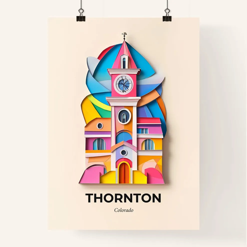 Vivid Thornton, Colorado, Colorful Poster