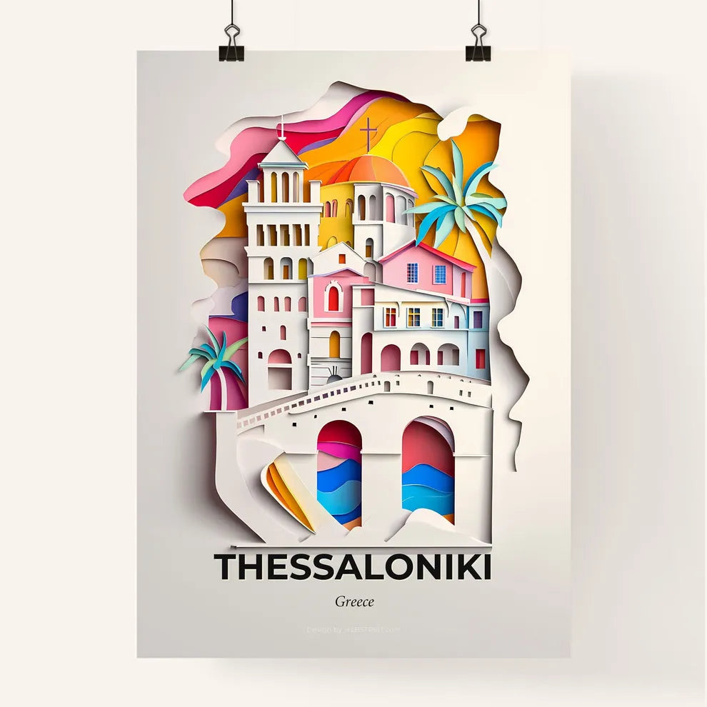 Vivid  Thessaloniki, Greece, Colorful Poster
