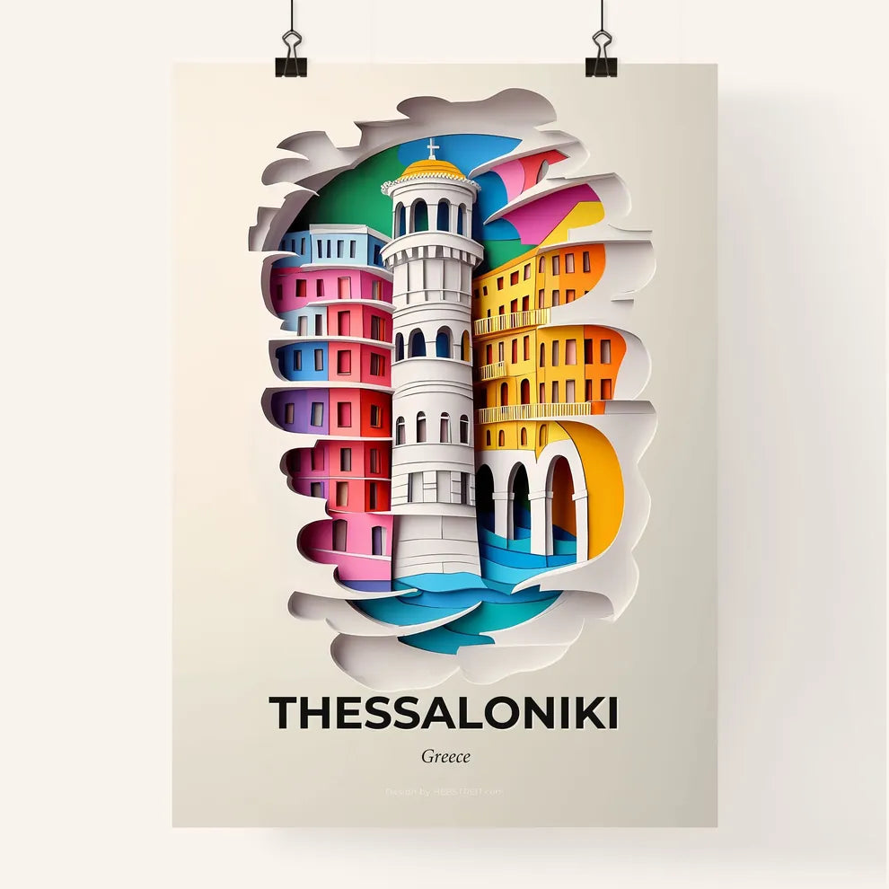 Vivid  Thessaloniki, Greece, Colorful Poster