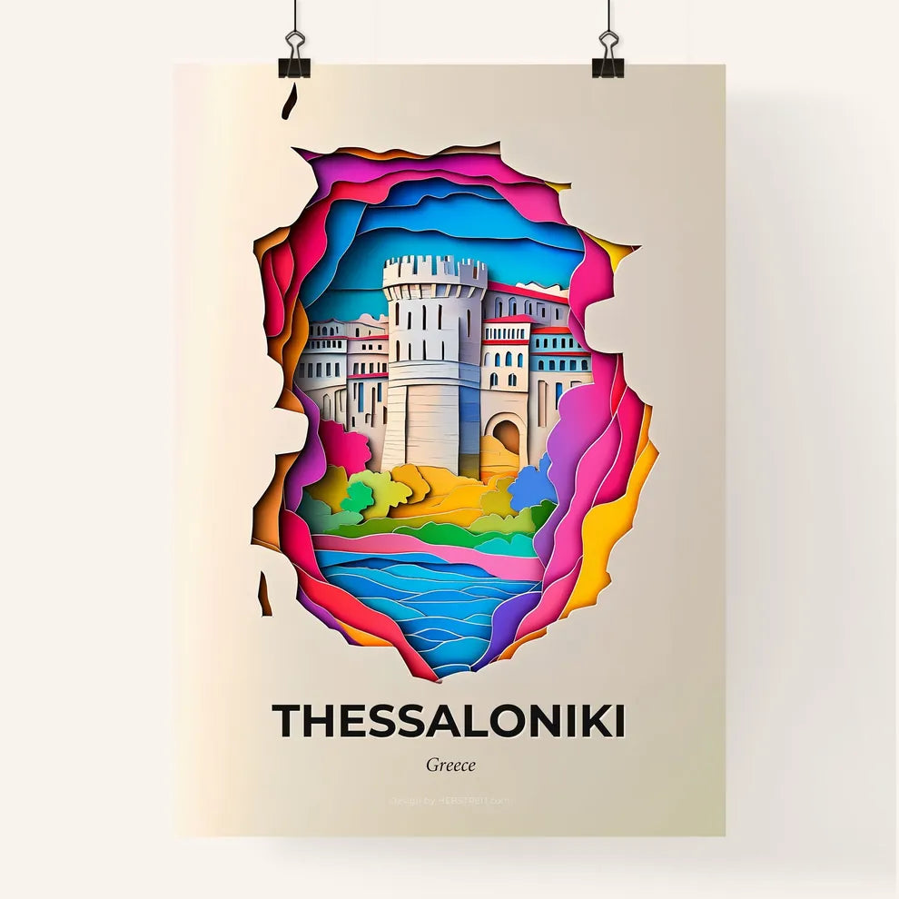 Vivid  Thessaloniki, Greece, Colorful Poster