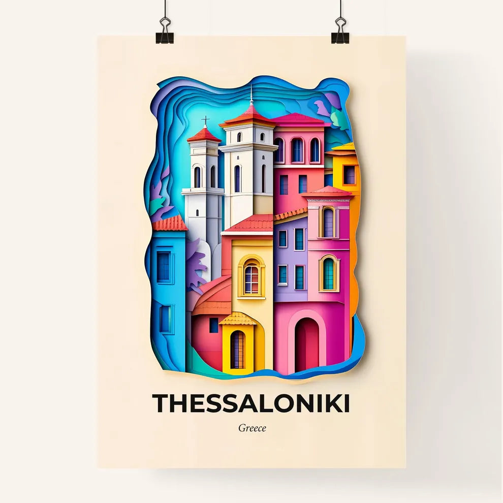 Vivid  Thessaloniki, Greece, Colorful Poster