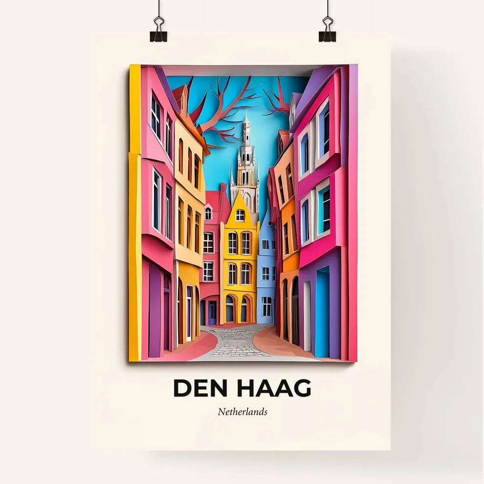 Vivid The Hague, Netherlands, Colorful Poster