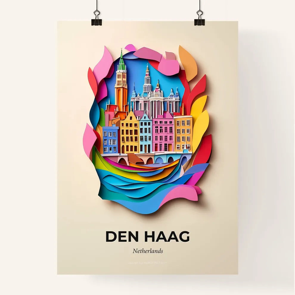 Vivid The Hague, Netherlands, Colorful Poster