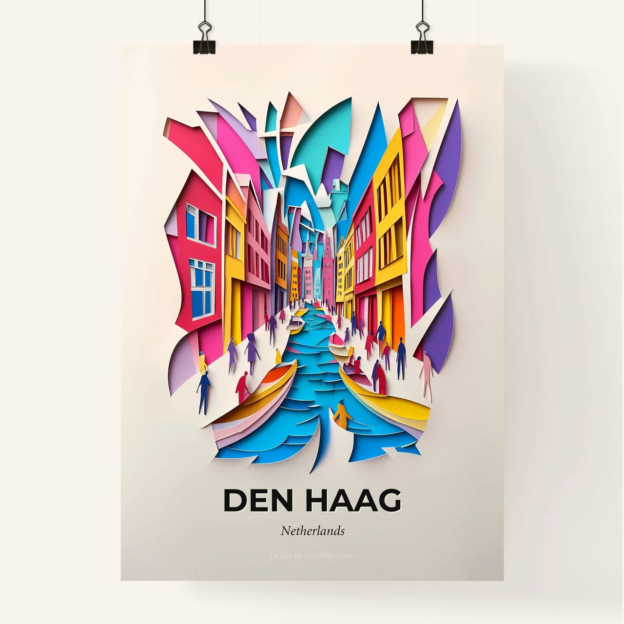 Vivid The Hague, Netherlands, Colorful Poster